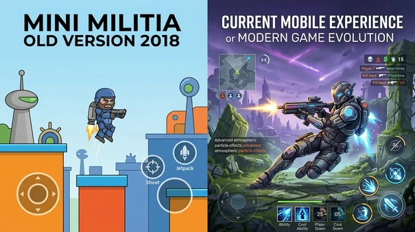 Mini Militia Old Version 2018 versus latest version comparison