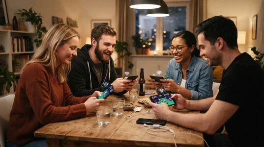 Mini Militia Old Versions LAN multiplayer on several phones connected to the same Wi-Fi